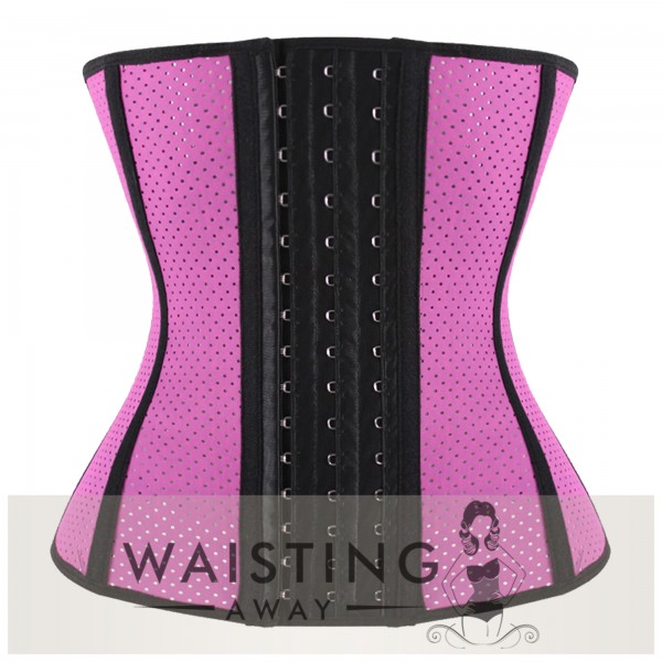 Pink 9 Steel Bone Breathable Gym Latex Waist Trainer Corset Corset